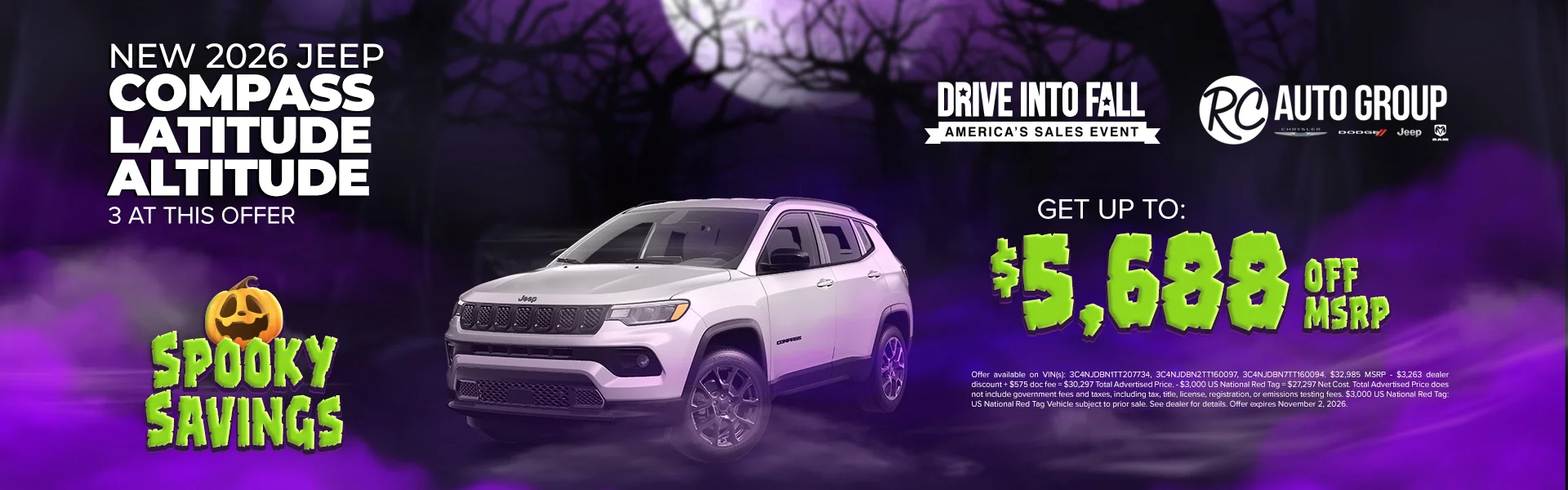 DRIVE INTO FALL | SPOOKY SAVINGS | RC CDJR